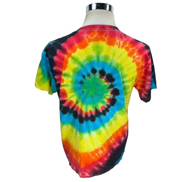 New Era Philadelphia Phillies T-Shirt Mens Medium Multi Rainbow Tie-Dye Pullover - Picture 4 of 10
